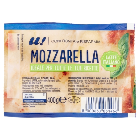 Filone di Mozzarella per Pizza, 400 g